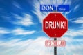 Don't Drive Drunk It's The Law Royalty Free Stock Photo